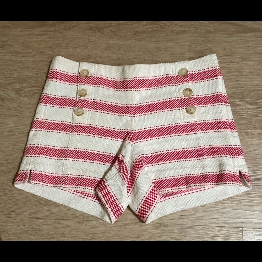 LOFT textured striped shorts